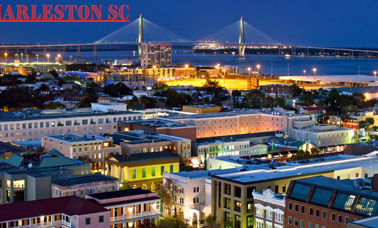 Scenic view of Charleston SC showcasing its historic architecture, cobblestone streets, and waterfront parks.
